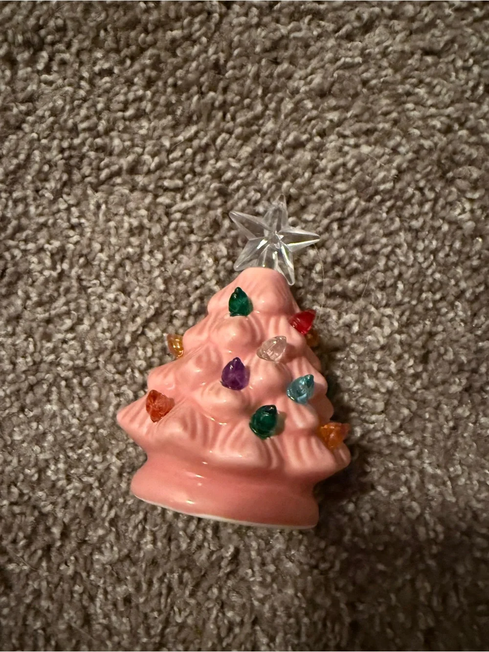 Pink Ceramic Christmas Tree Night Light - Holiday Home Decor